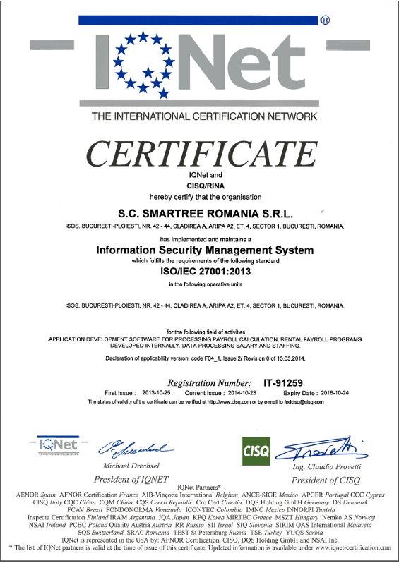 Recertificare ISO 27001:2013